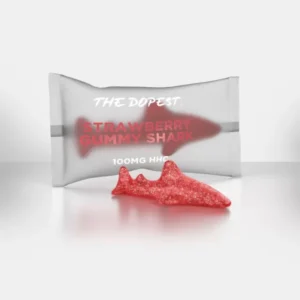 INDIVIDUAL STRAWBERRY HHC GUMMY SHARK – 100MG